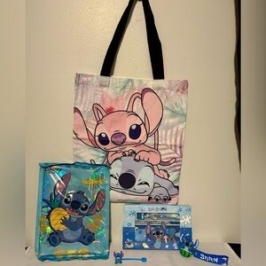 Disney Stitch & Angel Tote Set